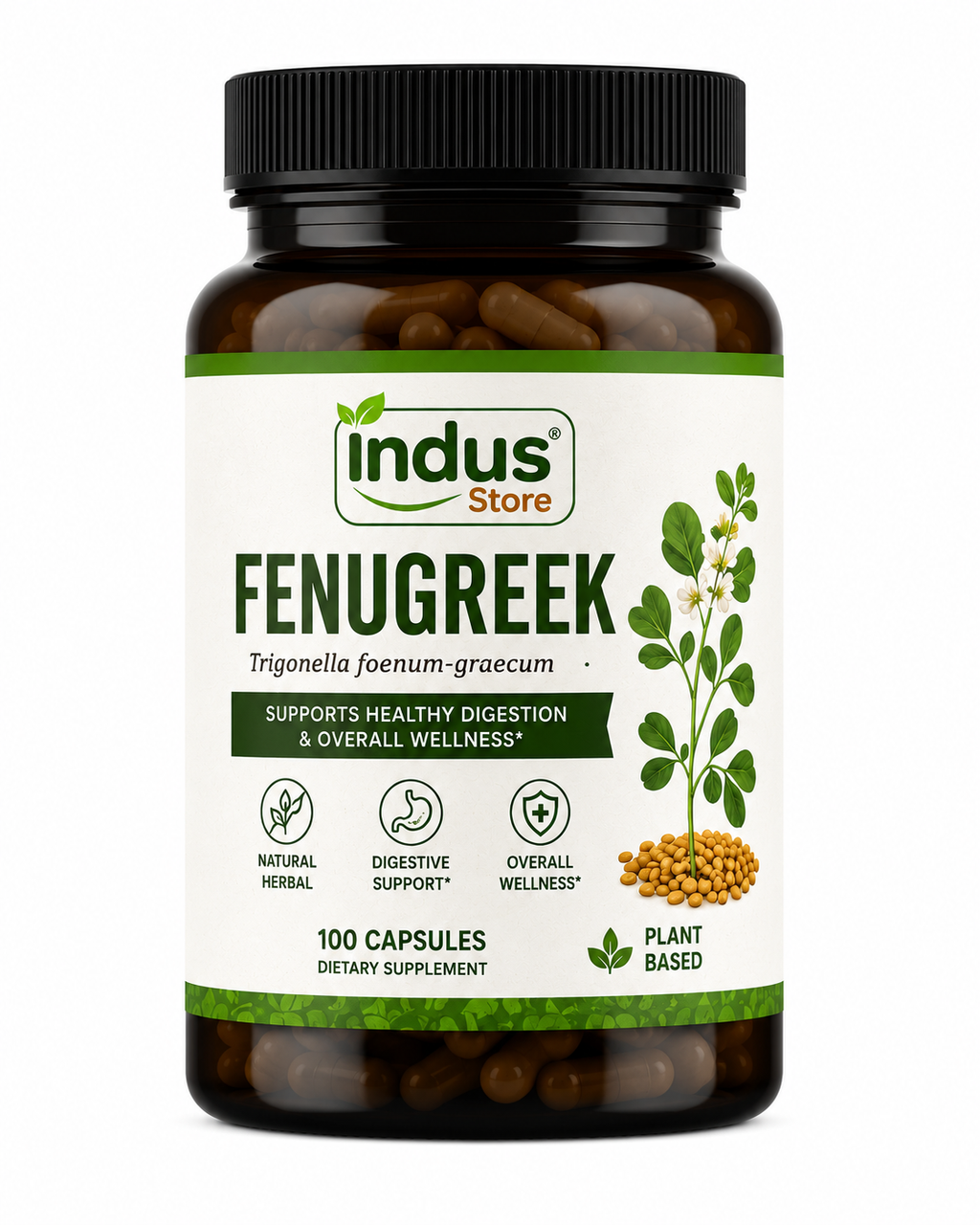 Methi (Fenugreek) Capsules – 100 Capsules