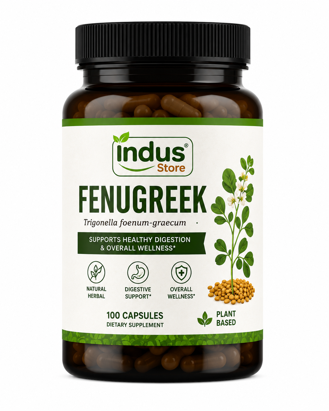 Methi (Fenugreek) Capsules – 100 Capsules