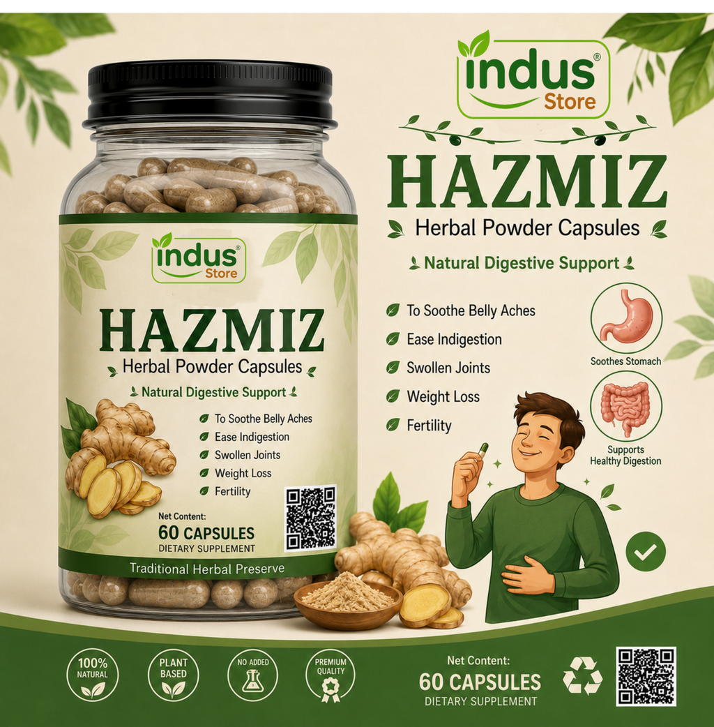 Hazmiz Herbal Digestive Support Capsules -60 Capsules