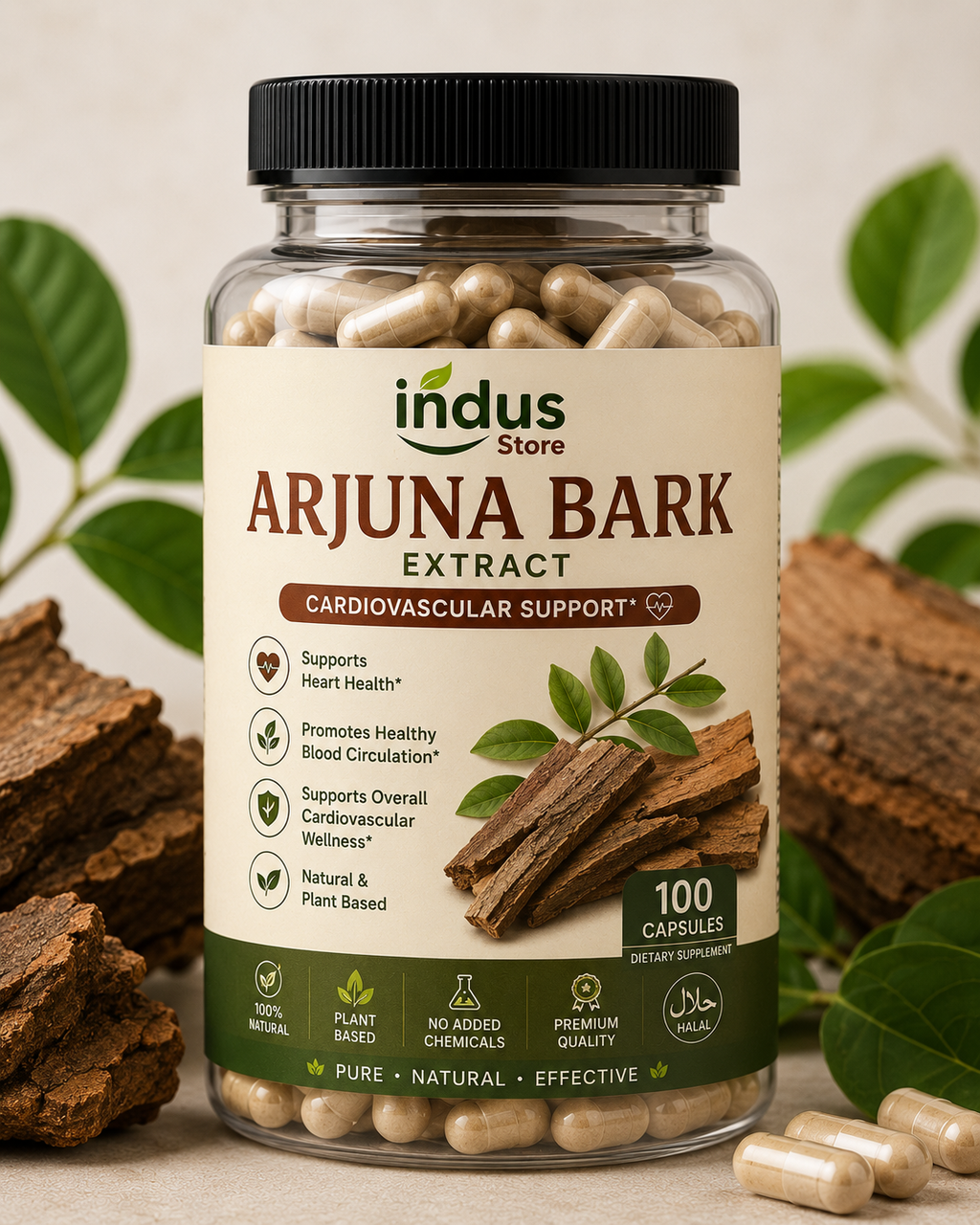 Arjuna Bark Extract, 500 mg, 100 capsules