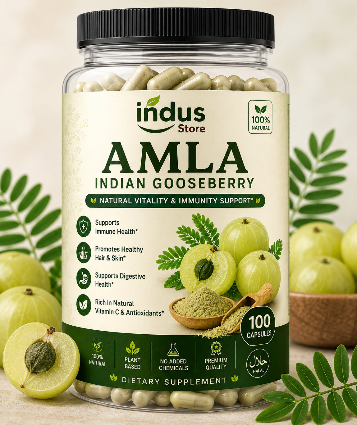 Amla (Indian Gooseberry) Extract 500mg – 100 Capsules