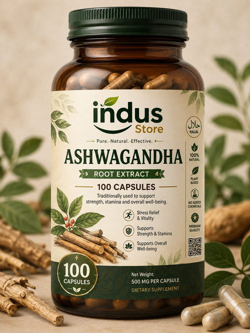 Ashwagandha Root Extract 500 mg – 100 Capsules
