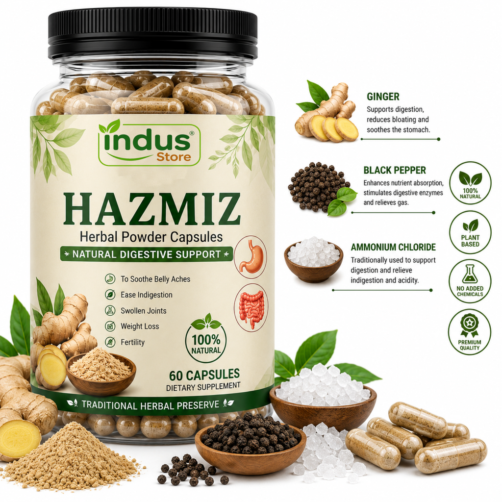 Hazmiz Herbal Digestive Support Capsules -60 Capsules